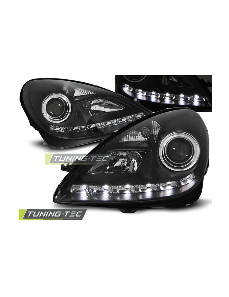Phares à LED noirs pour MERCEDES R171 SLK 04-11