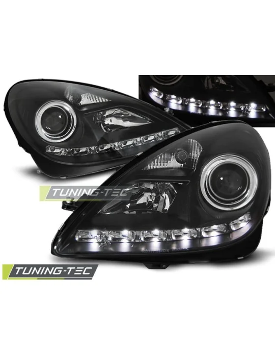 Phares à LED noirs pour Mercedes R171 SLK (2004 - 2011)
