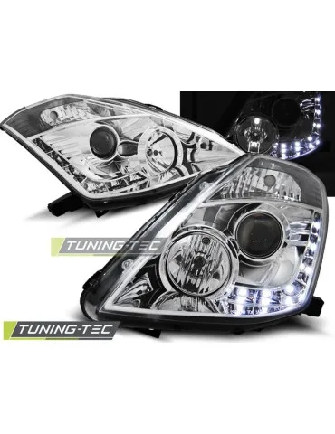Phares au xénon chromés pour NISSAN 350Z 03-05 D2S