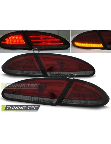 Feux arrière à LED fumés rouges pour SEAT LEON 06.05-09