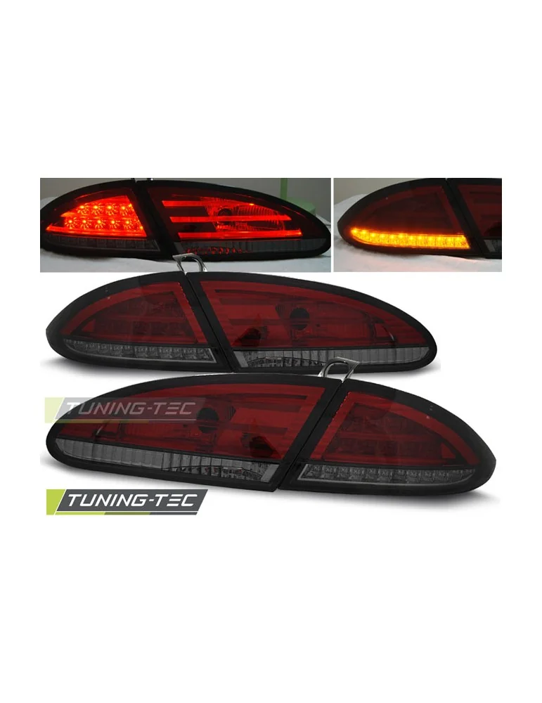 Feux arrière à LED fumés rouges pour SEAT LEON 06.05-09