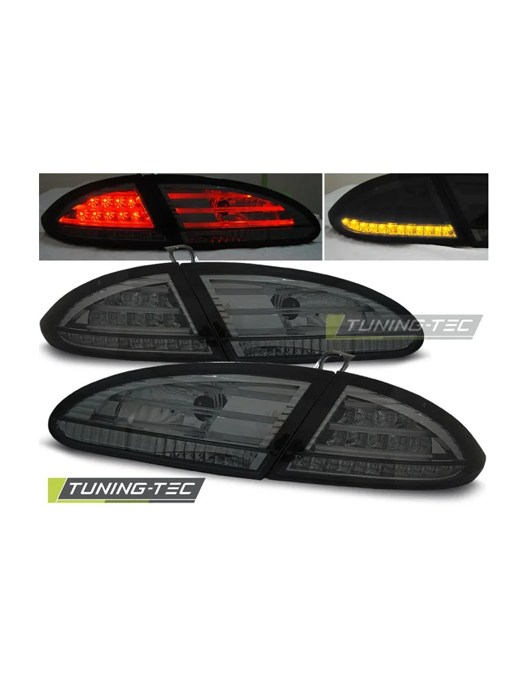 Feux arrière à LED fumés pour SEAT LEON 06.05-09