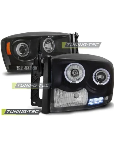 Phares noirs pour DODGE RAM 06-08