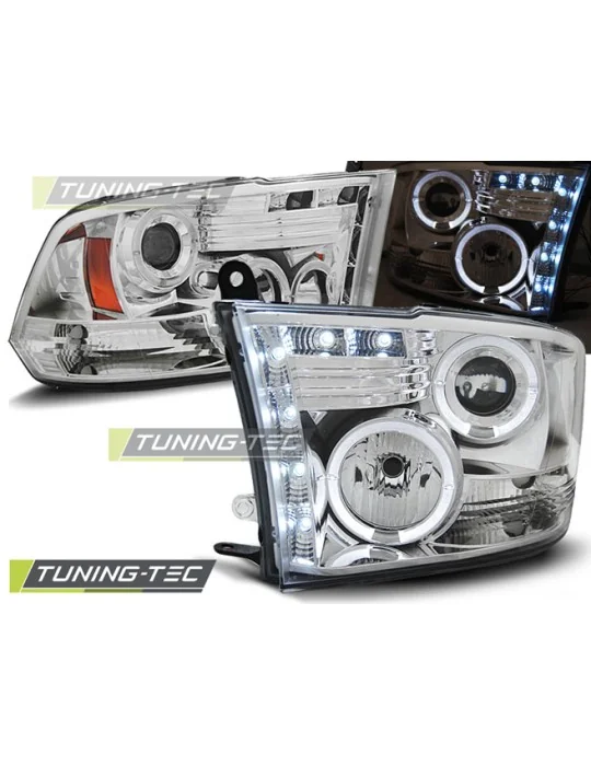 Phares à LED chromés pour Dodge RAM (2009 - 2018)