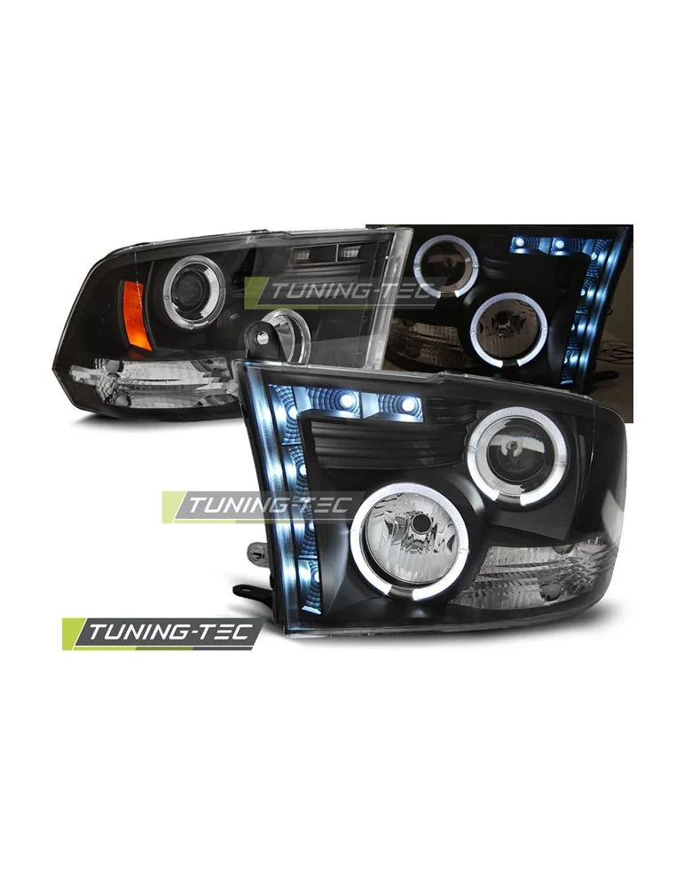 Phares à LED noirs pour DODGE RAM 09-18