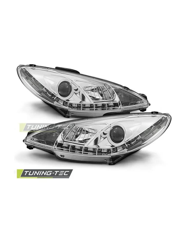Phares à LED chromés pour PEUGEOT 206 10.98-02