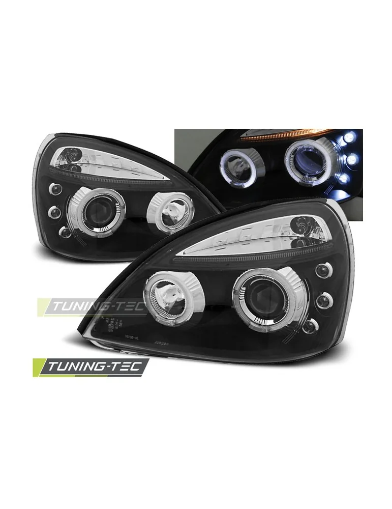 Phares noirs pour RENAULT CLIO II 06.01-09.05