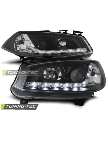 Phares à LED noirs pour RENAULT MEGANE II 11.02-10.05