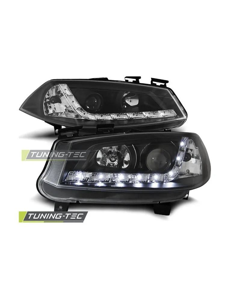 Phares à LED noirs pour RENAULT MEGANE II 11.02-10.05