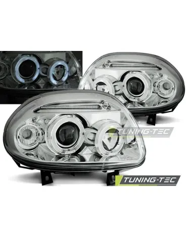 Phares chromés pour RENAULT CLIO II 09.98-05.01