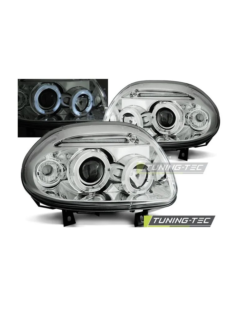 Phares chromés pour RENAULT CLIO II 09.98-05.01