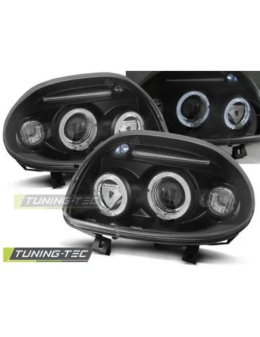 Phares noirs pour RENAULT CLIO II 09.98-05.01
