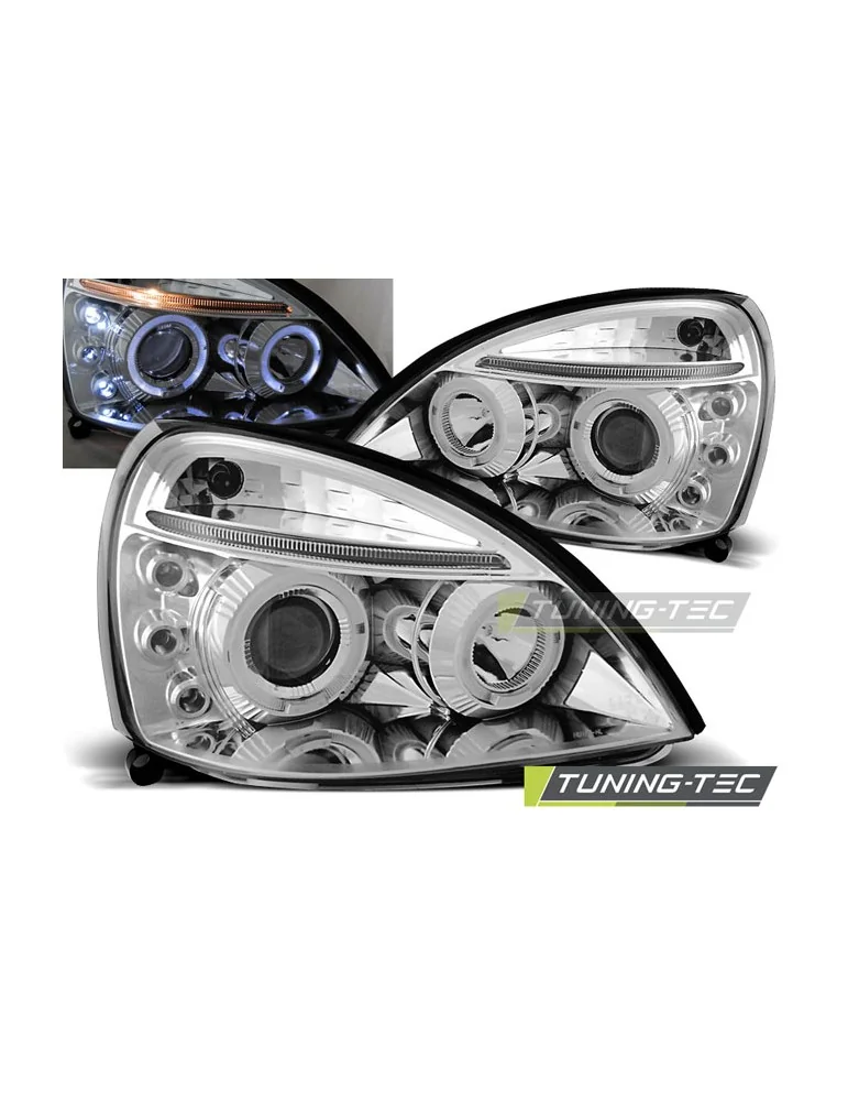 Phares chromés pour Renault Clio II (2001 - 2005)