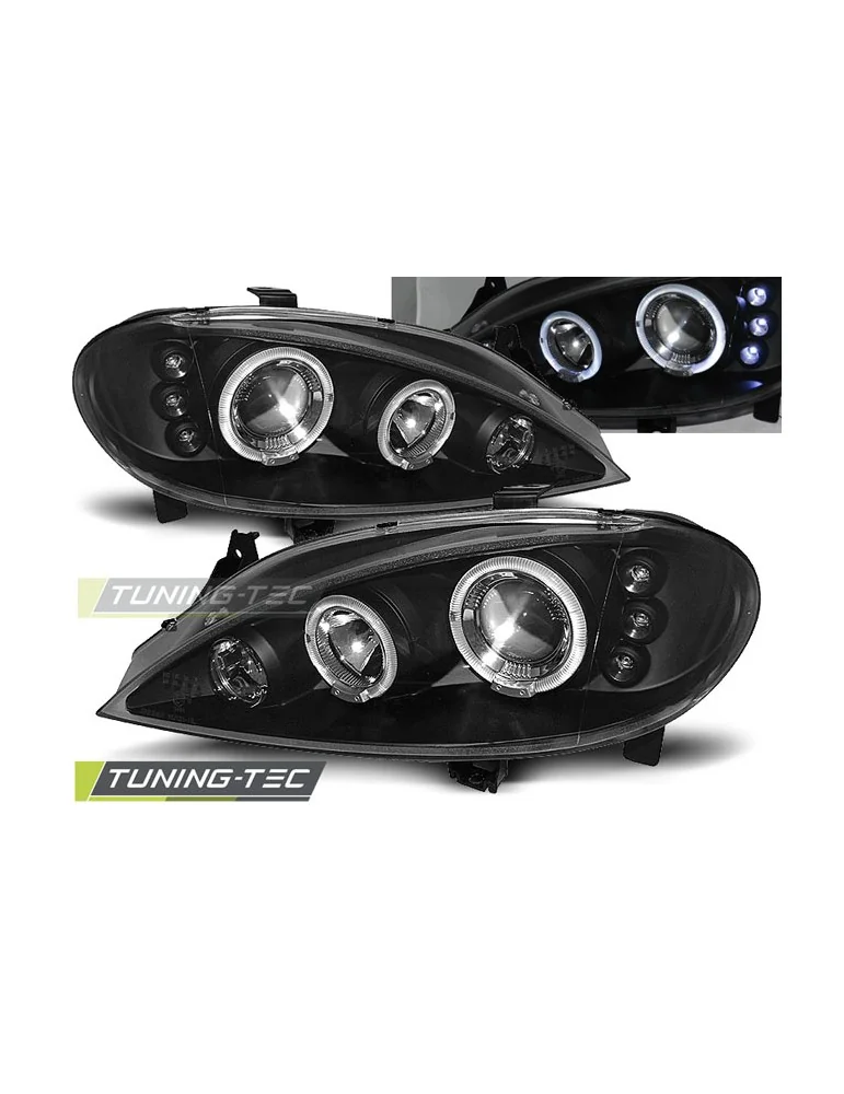 Phares noirs pour RENAULT MEGANE 03.99-10.02