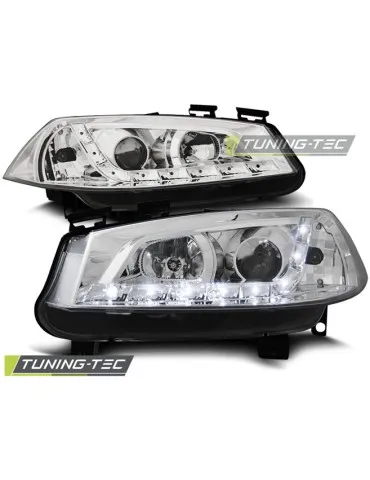 Phares à LED chromés pour RENAULT MEGANE II 11.02-12.05