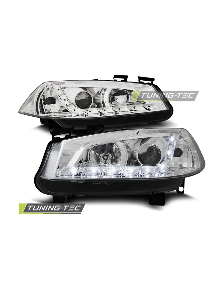 Phares à LED chromés pour RENAULT MEGANE II 11.02-12.05