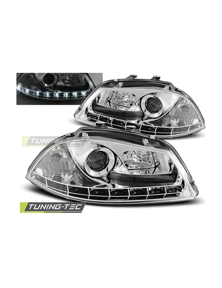 Phares à LED chromés pour SEAT IBIZA 6L 04.02-08
