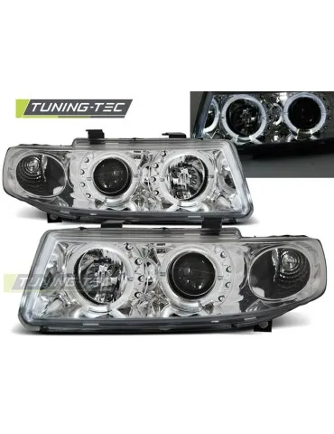 Phares à LED chromés pour SEAT LEON TOLEDO 04.99-08.04