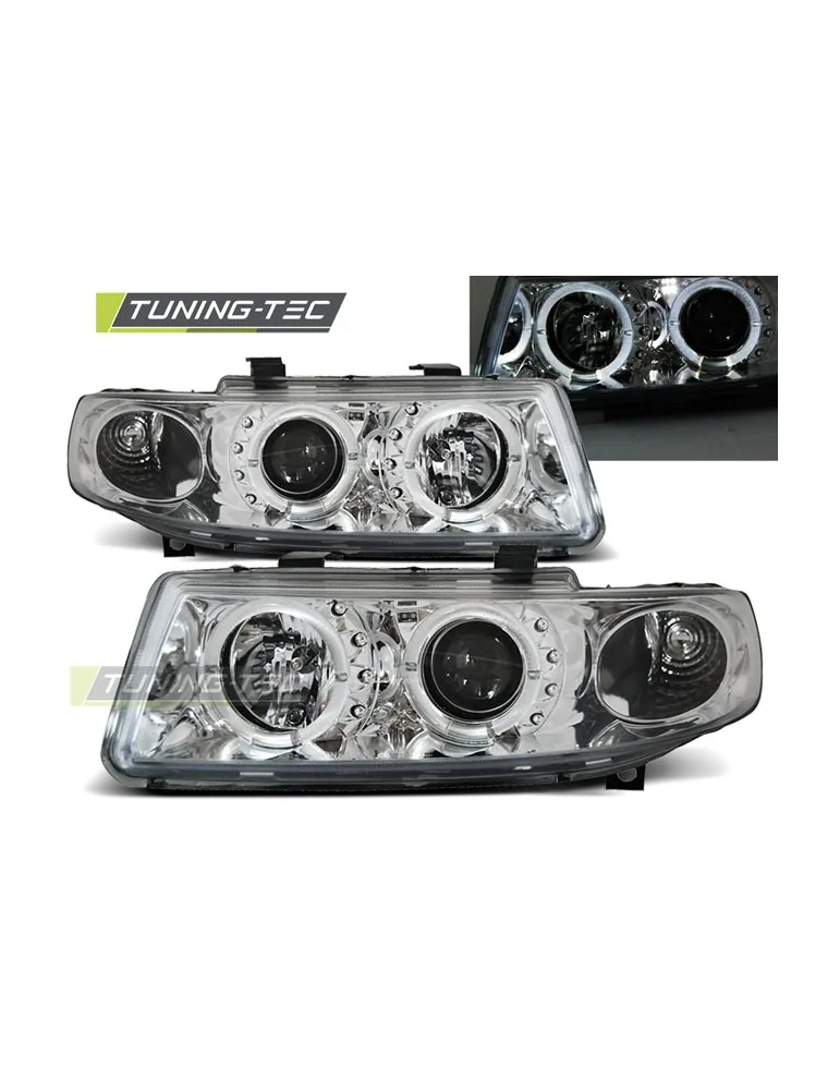 Phares à LED chromés pour SEAT LEON TOLEDO 04.99-08.04