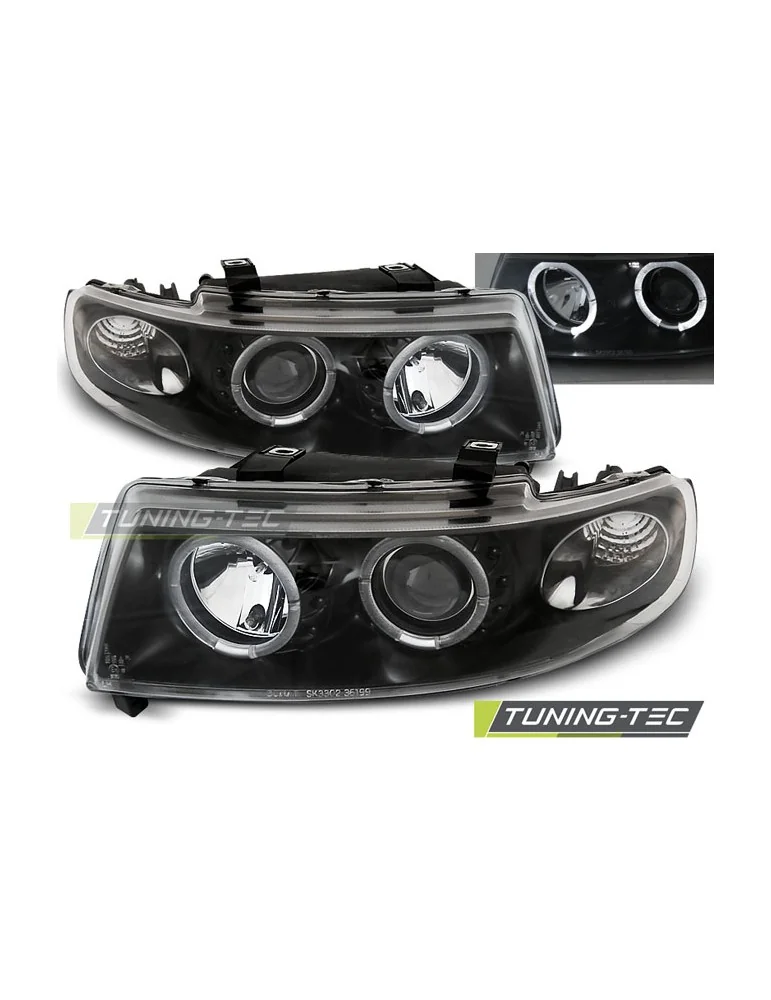 Phares à LED noirs pour SEAT LEON TOLEDO 04.99-08.04