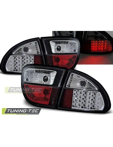 Feux arrière à LED noirs pour SEAT LEON 04.99-08.04