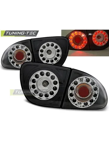 Feux arrière à LED noirs pour SEAT LEON 04.99-08.04