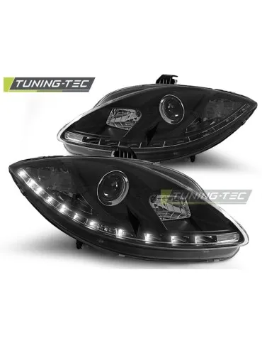 Phares à LED noirs pour SEAT LEON ALTEA TOLEDO 06.05-09