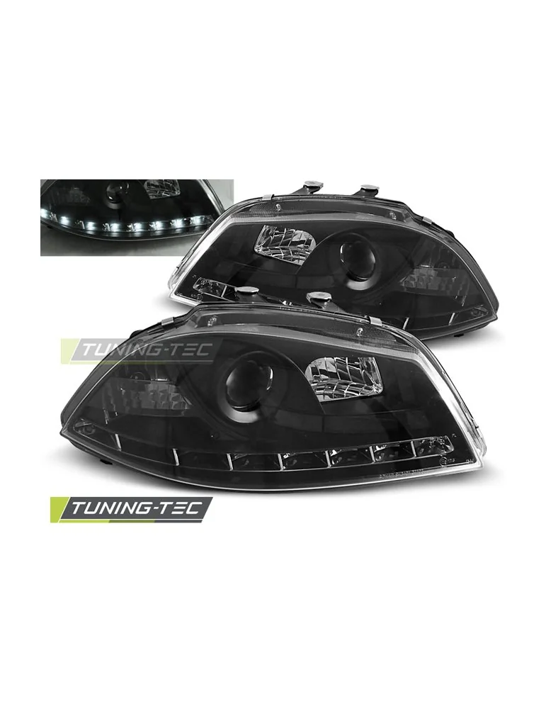 Phares à LED noirs pour SEAT IBIZA 6L 04.02-08