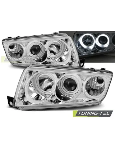 Phares chromés pour SKODA FABIA I 12.99-08