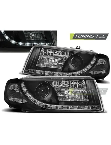 Phares à LED noirs pour SKODA OCTAVIA I 08.00-10
