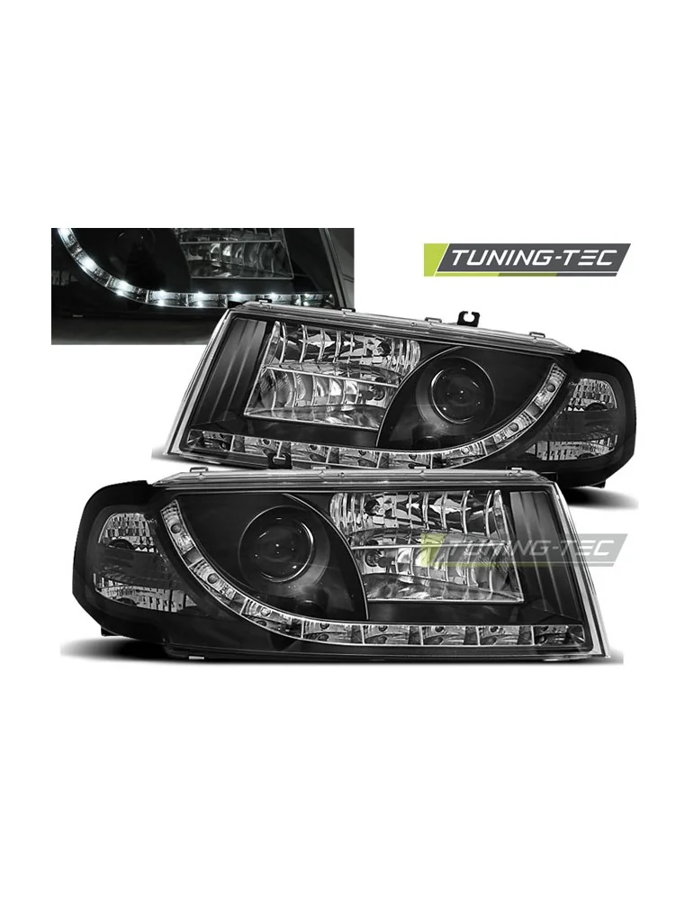 Phares à LED noirs pour SKODA OCTAVIA I 08.00-10