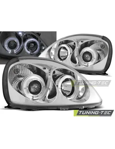 Phares chromés pour TOYOTA YARIS 04.99-09.03