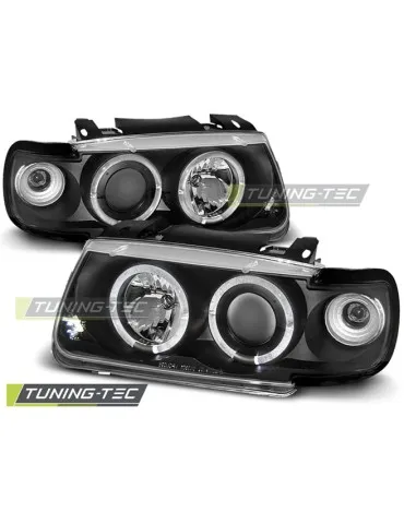Phares noirs pour VW POLO 6N 10.94-09.99 berline à hayon
