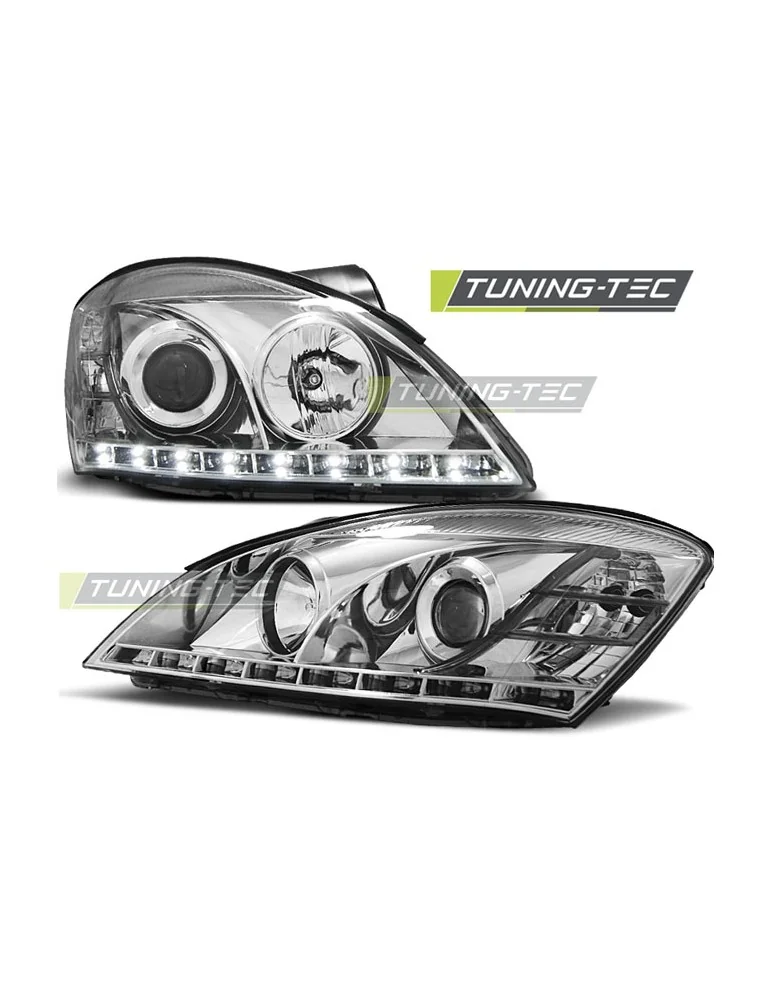 Phares à LED chromés pour KIA CEED 09.06-08.09