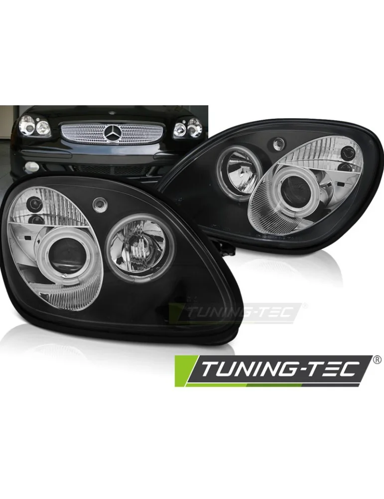 Phares noirs pour MERCEDES R170 SLK 04.96-04