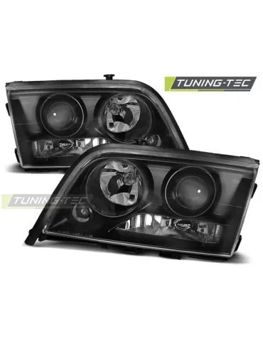 Phares noirs pour MERCEDES W202 C-KLASA 06.93-06.00