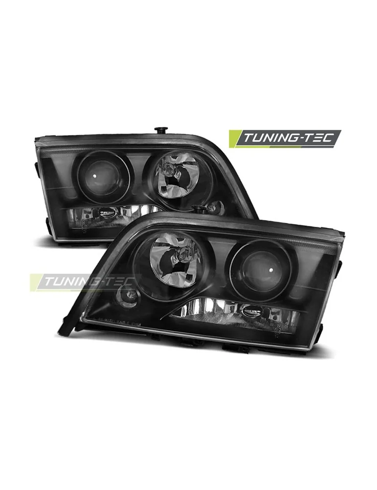 Phares noirs pour MERCEDES W202 C-KLASA 06.93-06.00