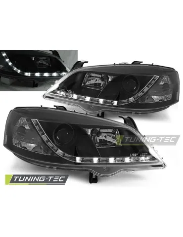 Phares à LED noirs pour OPEL ASTRA G 09.97-02.04