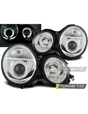 Phares chromés pour MERCEDES W210 E-KLASA 95-05.99