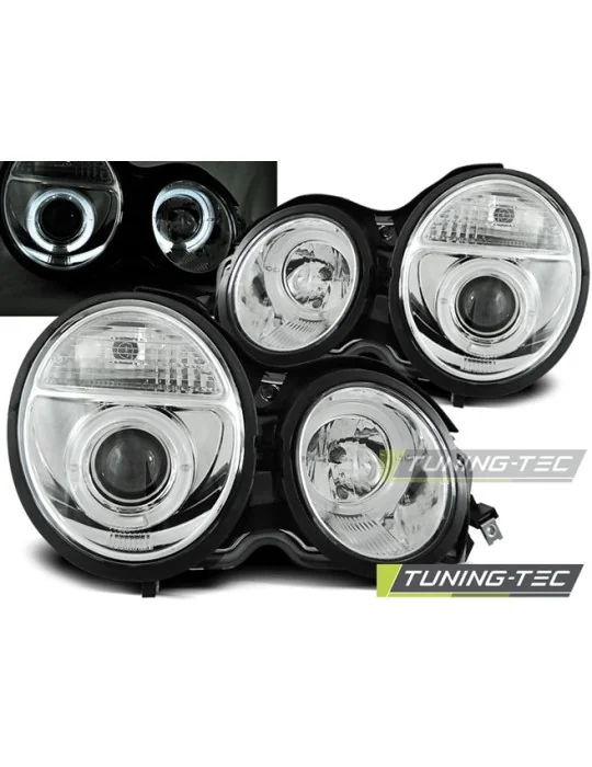 Phares chromés pour Mercedes W210 Classe E (1995 - 1999)
