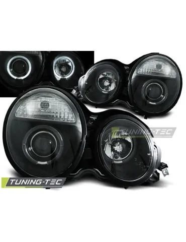 Phares noirs pour MERCEDES W210 E-KLASA 95-05.99
