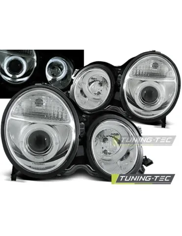 Phares chromés pour MERCEDES W210 E-KLASA 06.99-02