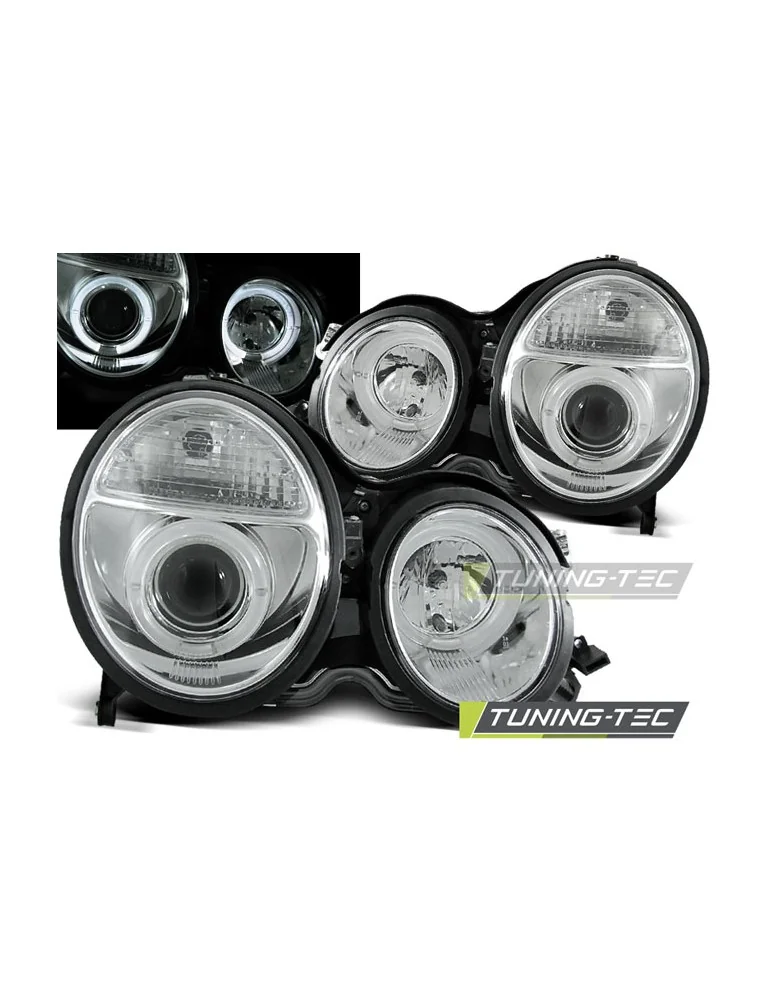 Phares chromés pour MERCEDES W210 E-KLASA 06.99-02