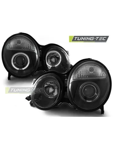 Phares noirs pour MERCEDES W210 E-KLASA 06.99-02