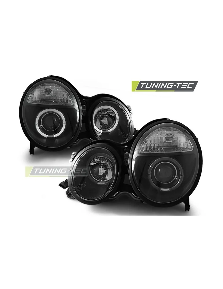 Phares noirs pour MERCEDES W210 E-KLASA 06.99-02