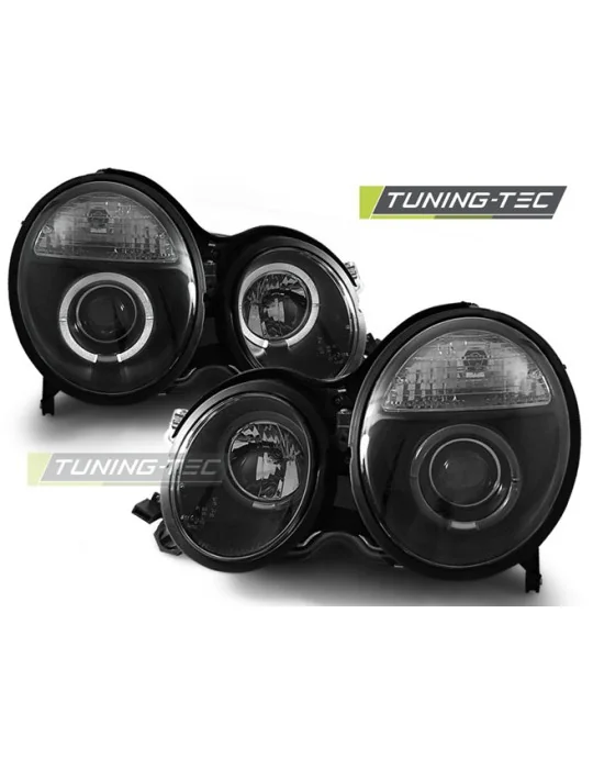 Phares noirs pour Mercedes W210 Classe E (1999 - 2002)