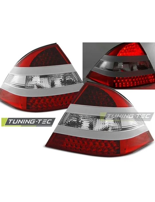 Feux arrière à LED rouges blancs pour Mercedes W220 Classe S (1998 - 2005)