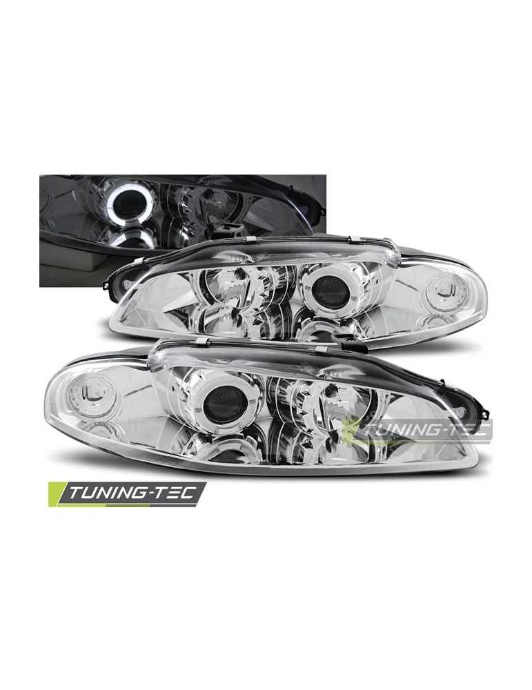 Phares chromés pour MITSUBISHI ECLIPSE 97-12.98