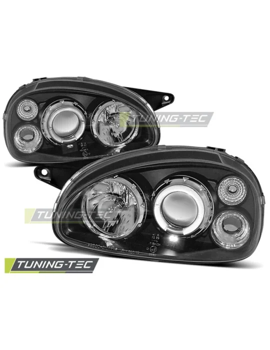 Phares noirs pour Opel Corsa B (1993 - 2000)