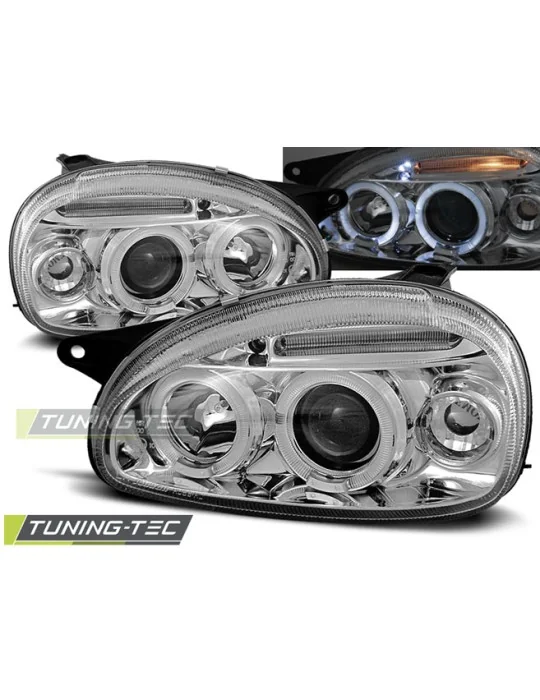 Phares chromés pour Opel Corsa B (1993 - 2000)